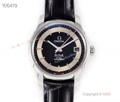 (VS Factory) Omega De Ville Hour Vision Co-Axial Copy Watch Black&Silver Face